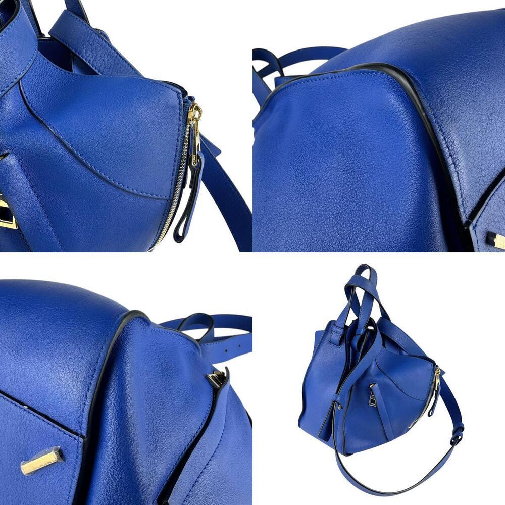 Loewe Blue Leather Shoulder Bag Hammock Gold - Picture 4 of 4